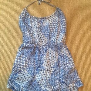 Dee Elle Romper Blue / White patchwork S